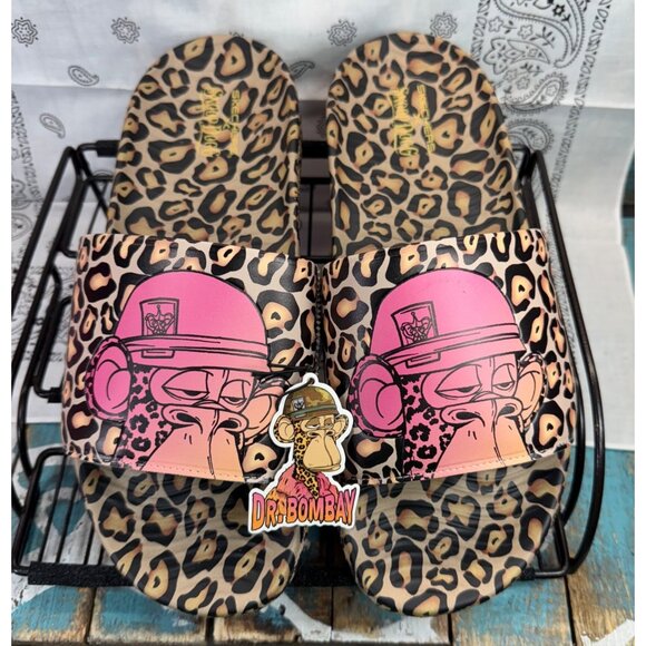 NEW Skechers X Snoop Dog  Ape Bombay Pop Slides, Leopard Print 251090 Men’s 13 - Picture 1 of 9